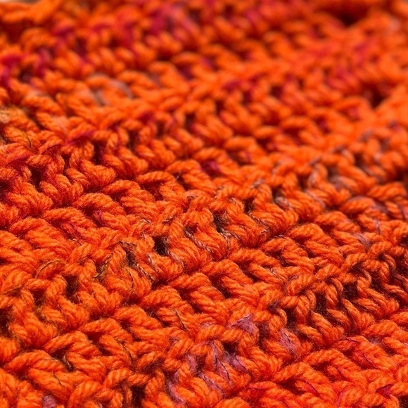 ORANGE ANGORA BLEND CROCHETED BIKINI - Picture 15 of 15
